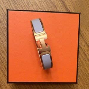 Hermes clic H in Rose Gold and purple women’s  Bracelet